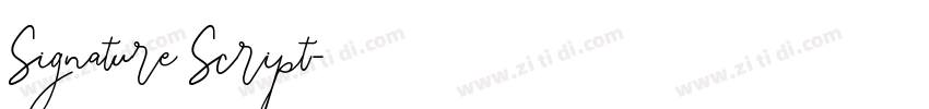 Signature Script字体转换